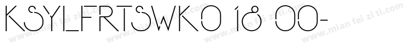 KSYLFRTSWK0 18 00字体转换